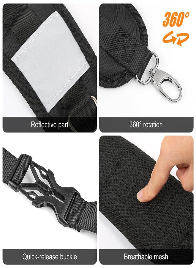 BShasrlim Backpack Straps with Metal Clips, adjustable Padded shoulder straps for Dry bags Replacement,with spare metal clips and spare Chest Belt for Dry Bag，Backpack,beach chair etc(Black) - Image 3